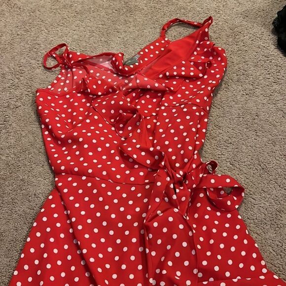 ASOS polka dot wrap dress 12 - Picture 3 of 7